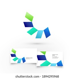 Modern icon design logo element with business card template. Best for identity and logotypes