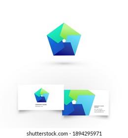Elemento de logotipo de diseño de iconos moderno con plantilla de tarjeta de visita. Mejor para identidades y lotipos