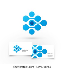 Modern icon design logo element with business card template. Best for identity and logotypes