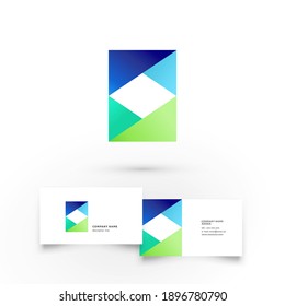 Modern icon design logo element with business card template. Best for identity and logotypes.