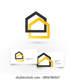Modern icon design logo element with business card template. Best for identity and logotypes. House icon