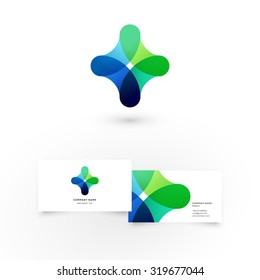 Modern icon design logo element with business card template. Best for identity and logotypes.