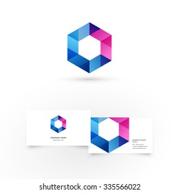 Modern icon design logo element with business card template. Best for identity and logotypes.