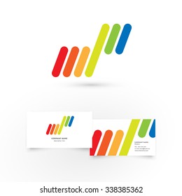 Modern icon design logo element with business card template. Best for identity and logotypes.