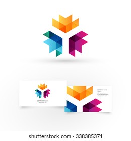  Modernes Logo-Element mit Visitenkarten-Vorlage für Icon. Das Beste für Identität und Logotypen.