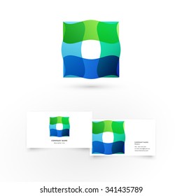 Modern icon design logo element with business card template. Best for identity and logotypes.