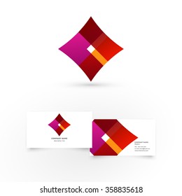 Modern icon design logo element with business card template. Best for identity and logotypes. 