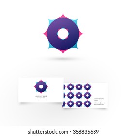 Modern icon design logo element with business card template. Best for identity and logotypes. 