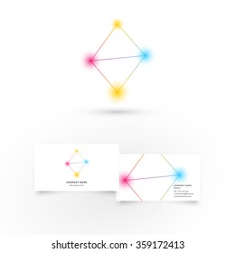Modern icon design logo element with business card template. Best for identity and logotypes. Galaxy abstract symbol.