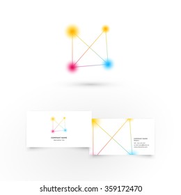 Modern icon design logo element with business card template. Best for identity and logotypes. Galaxy abstract symbol.