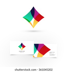 Modern icon design logo element with business card template. Best for identity and logotypes.