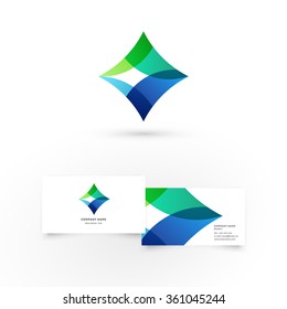 Modern icon design logo element with business card template. Best for identity and logotypes.