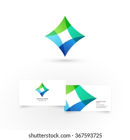 Modern icon design logo element with business card template. Best for identity and logotypes.