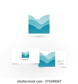 Modern icon design logo element with business card template. Best for identity and logotypes.