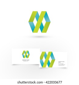 Modern icon design logo element with business card template. Best for identity and logotypes.