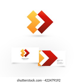 Modern icon design logo element with business card template. Best for identity and logotypes. 