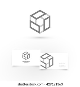 Modern icon design logo element with business card template. Best for identity and logotypes.