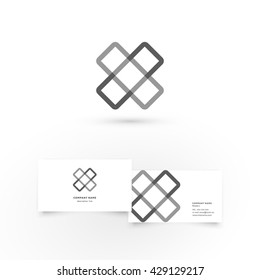 Modern icon design logo element with business card template. Best for identity and logotypes.