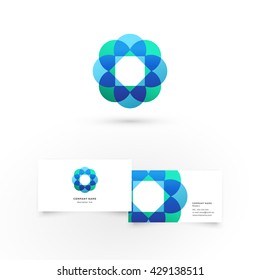 Modern icon design logo element with business card template. Best for identity and logotypes.