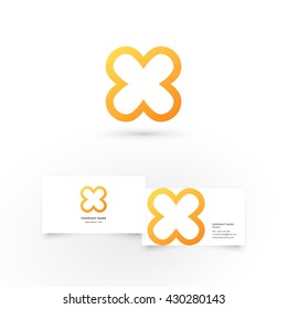 Modern icon design logo element with business card template. Best for identity and logotypes.