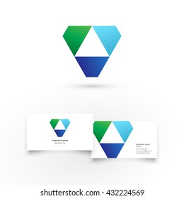 Modern icon design logo element with business card template. Best for identity and logotypes.