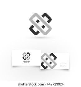 Modern icon design logo element with business card template. Best for identity and logotypes.