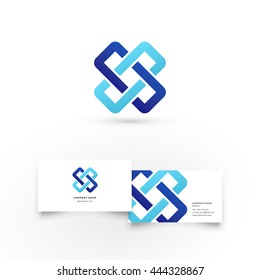 Modern icon design logo element with business card template. Best for identity and logotypes.
