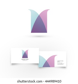Modern icon design logo element with business card template. Best for identity and logotypes. 