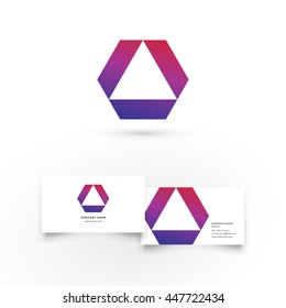 Modern icon design logo element with business card template. Best for identity and logotypes.