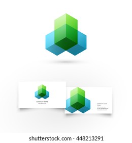 Modern icon design logo element with business card template. Best for identity and logotypes.