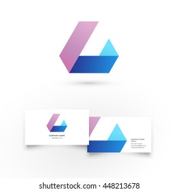 Modern icon design logo element with business card template. Best for identity and logotypes.