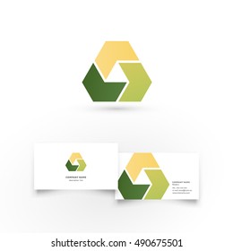 Modern icon design logo element with business card template. Best for identity and logotypes.