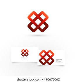 Modern icon design logo element with business card template. Best for identity and logotypes.