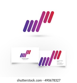 Modern icon design logo element with business card template. Best for identity and logotypes.