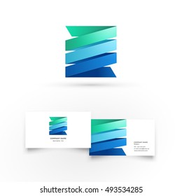 Modern icon design logo element with business card template. Best for identity and logotypes.