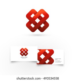Modern icon design logo element with business card template. Best for identity and logotypes.