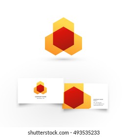 Modern icon design logo element with business card template. Best for identity and logotypes.