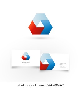 Modern icon design logo element with business card template. Best for identity and logotypes.