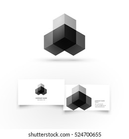 Modern icon design logo element with business card template. Best for identity and logotypes.