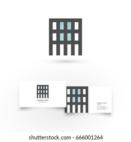 Modern icon design logo element with business card template. Best for identity and logotypes. Architecture.