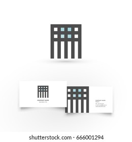 Modern icon design logo element with business card template. Best for identity and logotypes. Architecture.