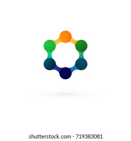 Modern icon design logo element. Best for identity and logotypes. Hexagon