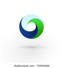 Modern icon design logo element. Best for identity and logotypes. Circle