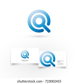 Modern icon design logo element with business card template. Best for identity and logotypes. Search