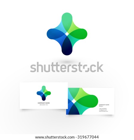 Modern icon design logo element with business card template. Best for identity and logotypes.