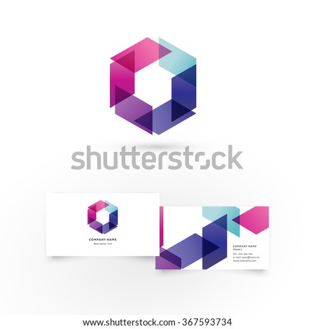 Modern icon design logo element with business card template. Best for identity and logotypes.