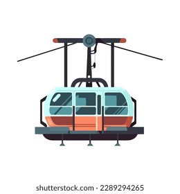 Modernes Icon-Design, Verkehrskabelbahnsymbol einzeln