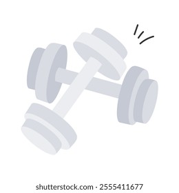 Modern icon of dumbbells, weightlifting tool vector