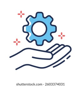 Modern icon of engineering designed in outline style