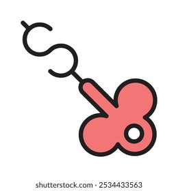 Icono moderno de clave financiera en estilo editable, Vector editable